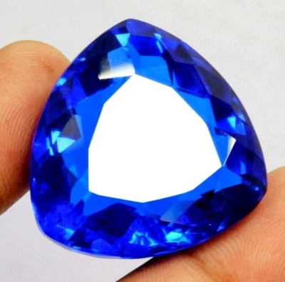 66.75 Ct. Blue Tanzanite Trillion Faceted Cut Loose Gemstone Gifts for Birthday - Image 1 of 4
