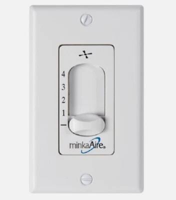 Minka Aire WC116 4 Speed Wall Mount Fan Control White Rudolph F727 Ceiling Fans - Image 1 of 4