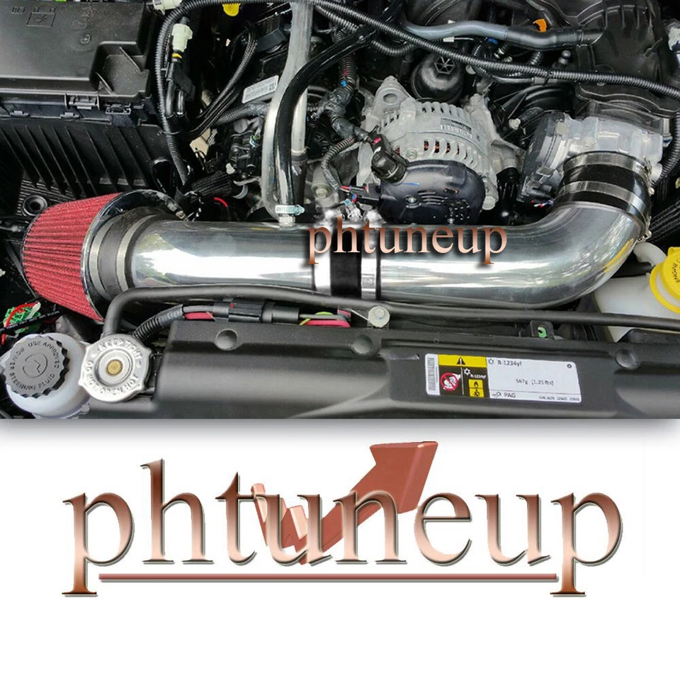 BLACK RED AIR INTAKE KIT FOR 2012-2018 JEEP WRANGLER 3.6 3.6L V6 ENGINE Foto 1 de 1