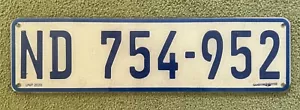 South Africa Durban Number Licence License Number Plate ND 754-952 - Picture 1 of 6