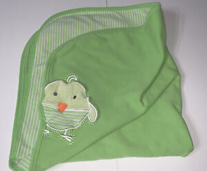 Vtg The Children’s Place Baby Blanket Security Lovey Green Chick Stripe