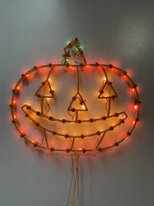 Calabaza de Halloween de colección iluminada montada en la pared en la ventana - Imagen 1 de 8