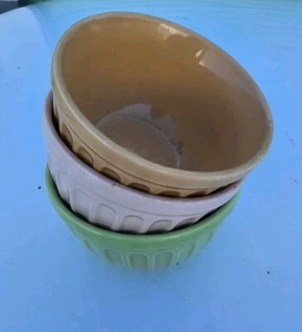 Starbucks Ribbed Ice Cream Bowls Pastel Colors Set Of 4 Teal Green Orange Pink - Picture 1 of 5