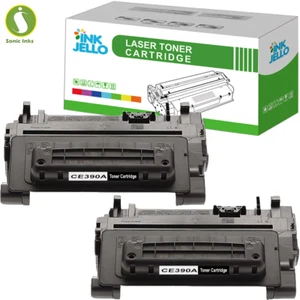 2 x Black Toner Cartridge CE390A Compatible With HP LaserJet M601dn M601n M602dn - Picture 1 of 9