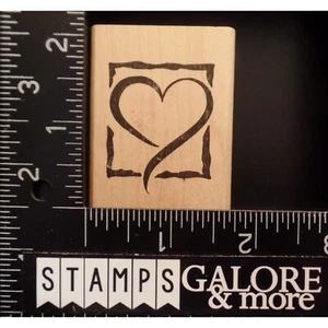 Denami Design Rubber Stamps VALENTINES LOVE FRAMED HEART #1556 - Picture 1 of 2