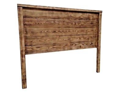 King Torched Handcrafted Solid Sturdy Wood Headboard Farmhouse Made In US HBKTR - Image 1 of 4