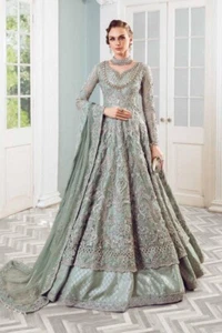Pakistani Maria.B Alnisa Embroidery Wedding Full Sequence Gown Muslim Girl Lady - Picture 1 of 4