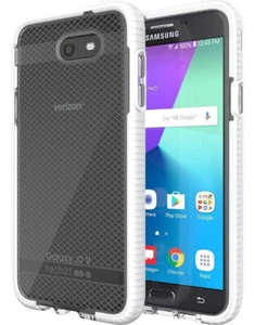 Tech21 White Clear EVO Check Case for Samsung Galaxy J7 Prime 2017 J7V Perx - Picture 1 of 7