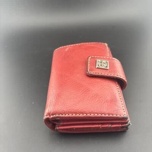 Giani Bernini Women's Softy Wallet Indexer Red with coin pouch Genuine Leather - Picture 1 of 6