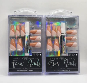 2er Set - Pretty Woman Kunstnägel 24er Set mit Kleber, PWVJN793 - Bild 1 von 1