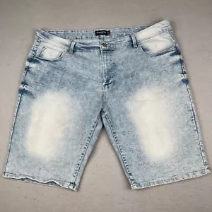Vintage Y2K Southpole Denim Shorts Mens 42 Blue Acid Wash Baggy 12" Jean Jorts - Picture 1 of 13