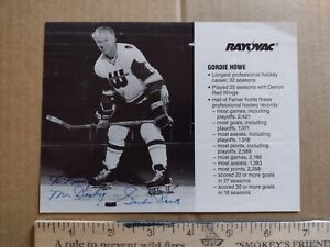 Gordie Howe Hartford Whalers hockey autograph -Rayovac Batteries
