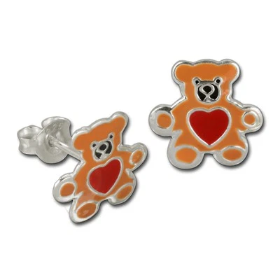 Teenie-weenie Orecchini per Bambini 925 D'Argento Orsacchiotto Braun SDO8104N - Immagine 1 di 4