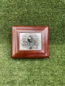 NFL Pittsburgh Steelers Wood Hinged Trinket/Jewelry Box 7” x 5.5” x 3” - Picture 1 of 5