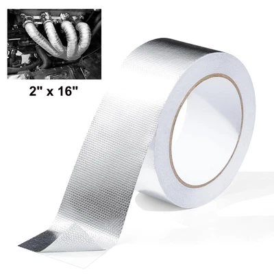 5cm x 5M Silver Exhaust Heat Wrap Manifold Downpipe High Temp Bandage Tape - Image 1 of 4