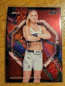 2024 Topps Finest UFC Valentina Shevchenko Red Shimmer #65 - Imagen 1 de 1