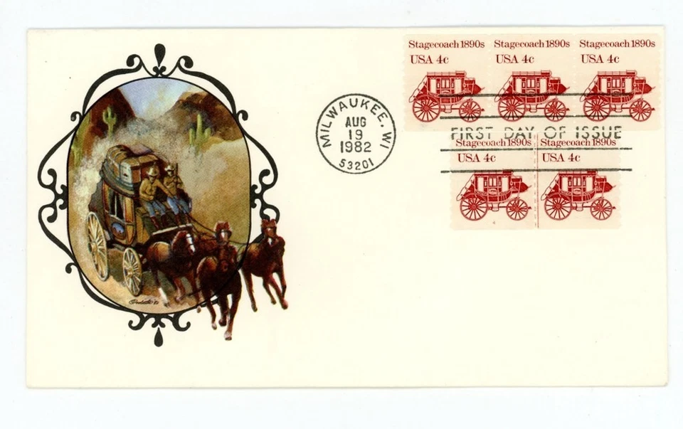 US Cover Scott # 1898a - FDC - Milwaukee, Wis. - 8/19/1982           (10-C190) - Image 1 of 1