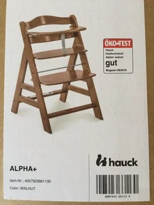 Hauck Hochstuhl Alpha+ ab 6 Monaten bis 90 kg Schutzbügel Farbe: Walnuss - Bild 1 von 2