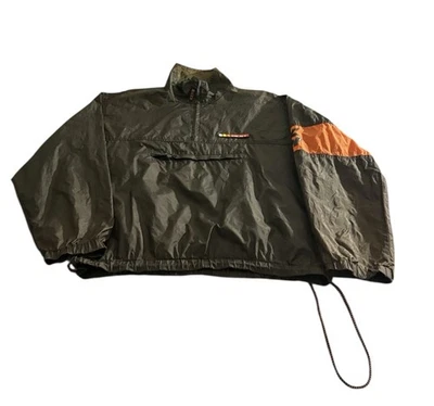 Chaqueta cortavientos vintage DKNY Active marrón pulóver nailon talla XL Foto 1 de 4