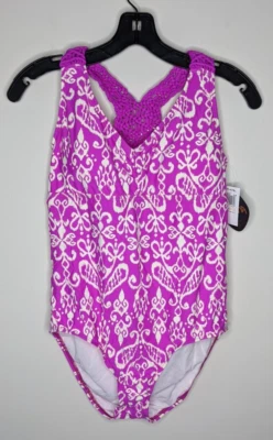 Traje de baño de una pieza Athena, púrpura, para mujer 10 Foto 1 de 3