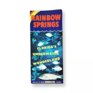 1960s Dunnellon Florida Rainbow Springs Amazing Underwater Wonderland Brochure! - Bild 1 von 5