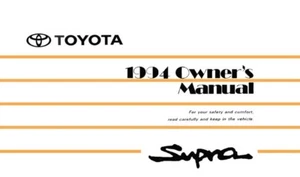 Toyota Supra 1994 dueño manual guía del usuario referencia operador libro fusiona fluidos - Imagen 1 de 1