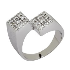 14K White Gold Diamond Mens Ring 0.30ct Size 10.25 10.7 GRAMS
