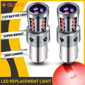 2X 1157 BAY15D 1196 LED luces traseras de estacionamiento de freno bombillas rojo súper brillante - Imagen 1 de 13