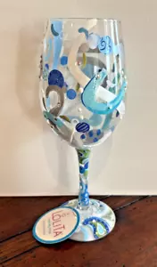 LOLITA Love My Wine HOLIDAY DREAM 15 oz Wine Glass New in Box - Picture 1 of 14