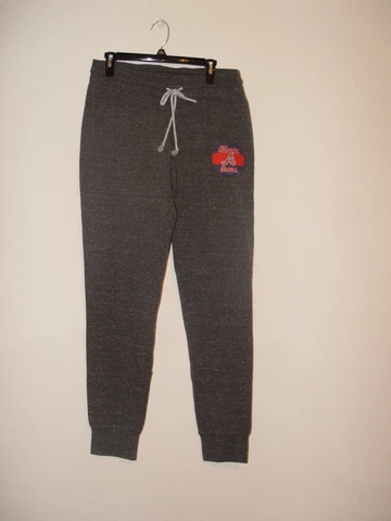 New Atlanta Braves Women's Cameo Knit Pants Ladies Size Medium Joggers MLB Cover