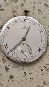 Omega Ω Cal. 1948 37.5T1-1 Taschenuhrwerk mit Zifferblatt funktioniert nicht für Ersatzteile - Bild 1 von 7