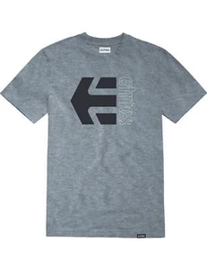 Etnies Corp Combo Short Sleeve T-Shirt Grey/Black/White men - Picture 1 of 1