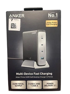 Anker Prime 240W GaN Desktop Charger With 4 Ports & Base - Photo 1 sur 8