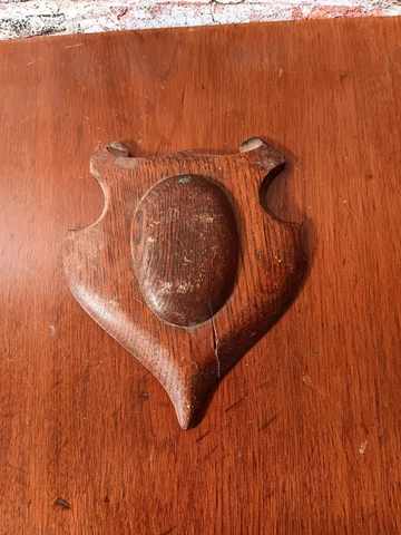 AS IS  Antique Oak Furniture Trim Overlay PLAQUE For Furniture Restoration Cover