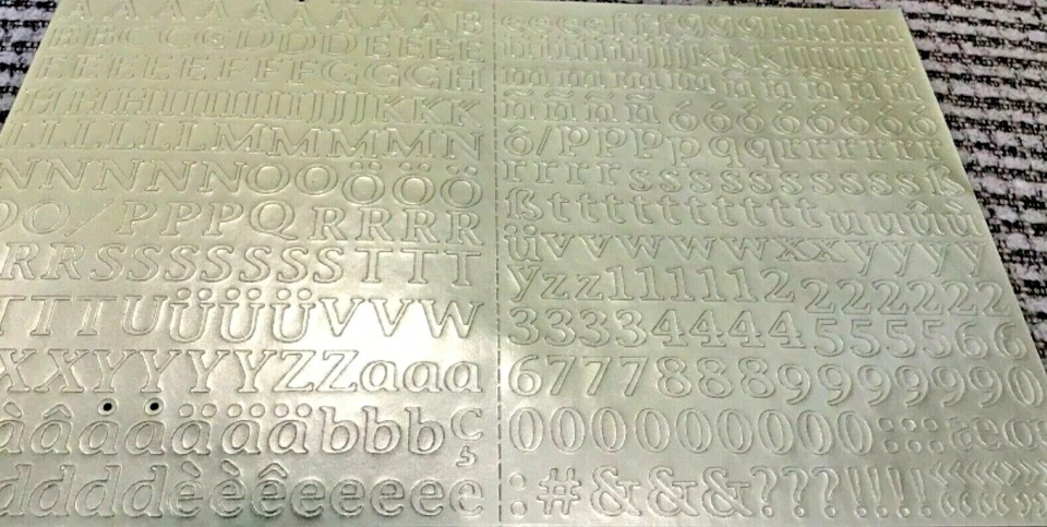  Creative Memories ABC/123 iMINI GOLD NUGGET CLASSY LETTERS NUMBERS NEW Foto 1 de 1