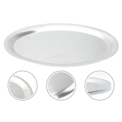  Metall Tablett Rund Serviertablett Runde Tabletts Zur Dekoration - Bild 1 von 4