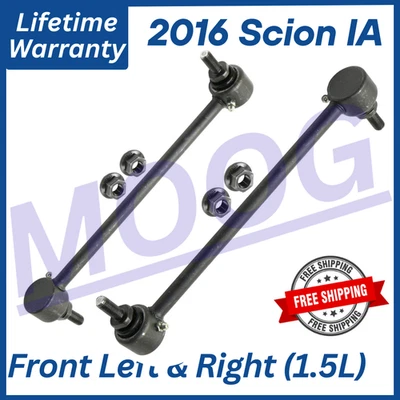 Par de eslabones de barra estabilizadora delantera engrasables MOOG OEM para 2016 Scion IA 1,5 L de por vida Wa Foto 1 de 4