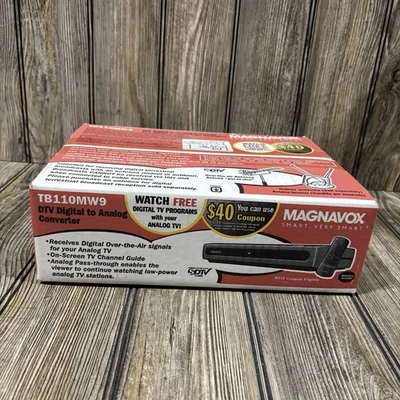 DTV Digital Magnavox To Analog TV Converter TB110MW9 W/ Remote - New Sealed - Image 1 of 4