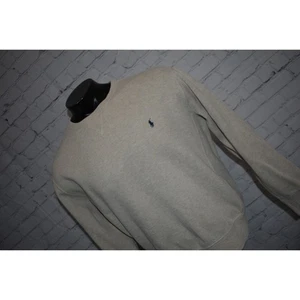 Polo Ralph Lauren Sweater Mens Size XL Pullover Tan Cotton Crewneck - Picture 1 of 10