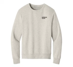 NWT 100% Authentic Goldman Sachs Classic Office Crewneck Sweatshirt Gray M - Picture 1 of 2