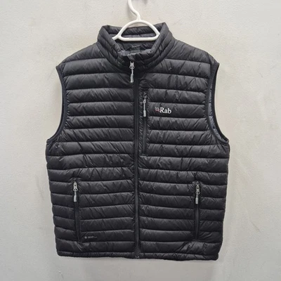 Rab Mens Microlight Down Black Puffer Vest Gilet Bodywarmer Pertex Size Large l - Image 1 of 4