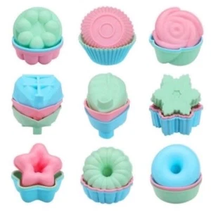 New 27 Pcs Reusable Silicone Cupcake Baking Cups /Muffin and Non-Stick Muffin m - Picture 1 of 12