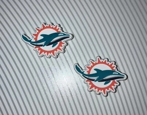 Miami Dolphins Crocs Charms Jibbitz NFL Shoe Charms 2 Pieces - Picture 1 of 1