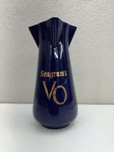 Seagrams VO blu oro bordato 4 angoli rotondo brocca whisky caraffa vaso stoviglie - Foto 1 di 8