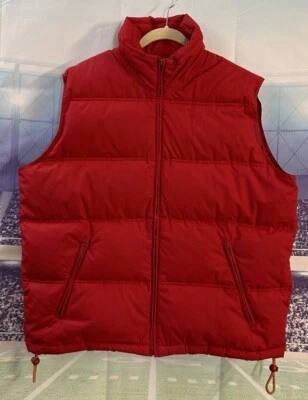 Chaleco DE COLECCIÓN Territorio del Noroeste Para Hombres XL Plumón de Ganso Rojo Aislado Puffer Foto 1 de 4
