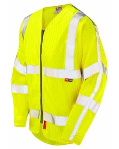 Leo Huish high-visibility flame-retardant anti-static long sleeve zip waistcoat - Bild 1 von 1