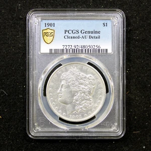 1901 $1 - PCGS AU Details Cleaned - Gold Shield - Picture 1 of 2