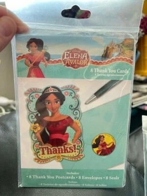 Elena of Avalor THANK YOU NOTES (8) ~ Birthday Party Supplies Cards - Image 1 of 2