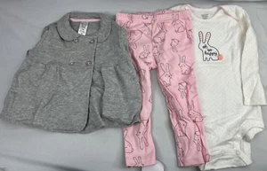 Baby Girls North Bunny Carter's Just One You Top & Bottom Set - Gray (18 Months) - Picture 1 of 6