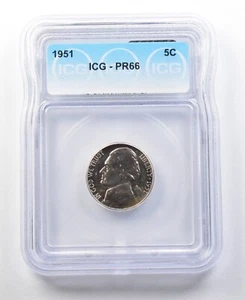 1951 Jefferson Nickel PR66 ICG *0155 - Picture 1 of 3